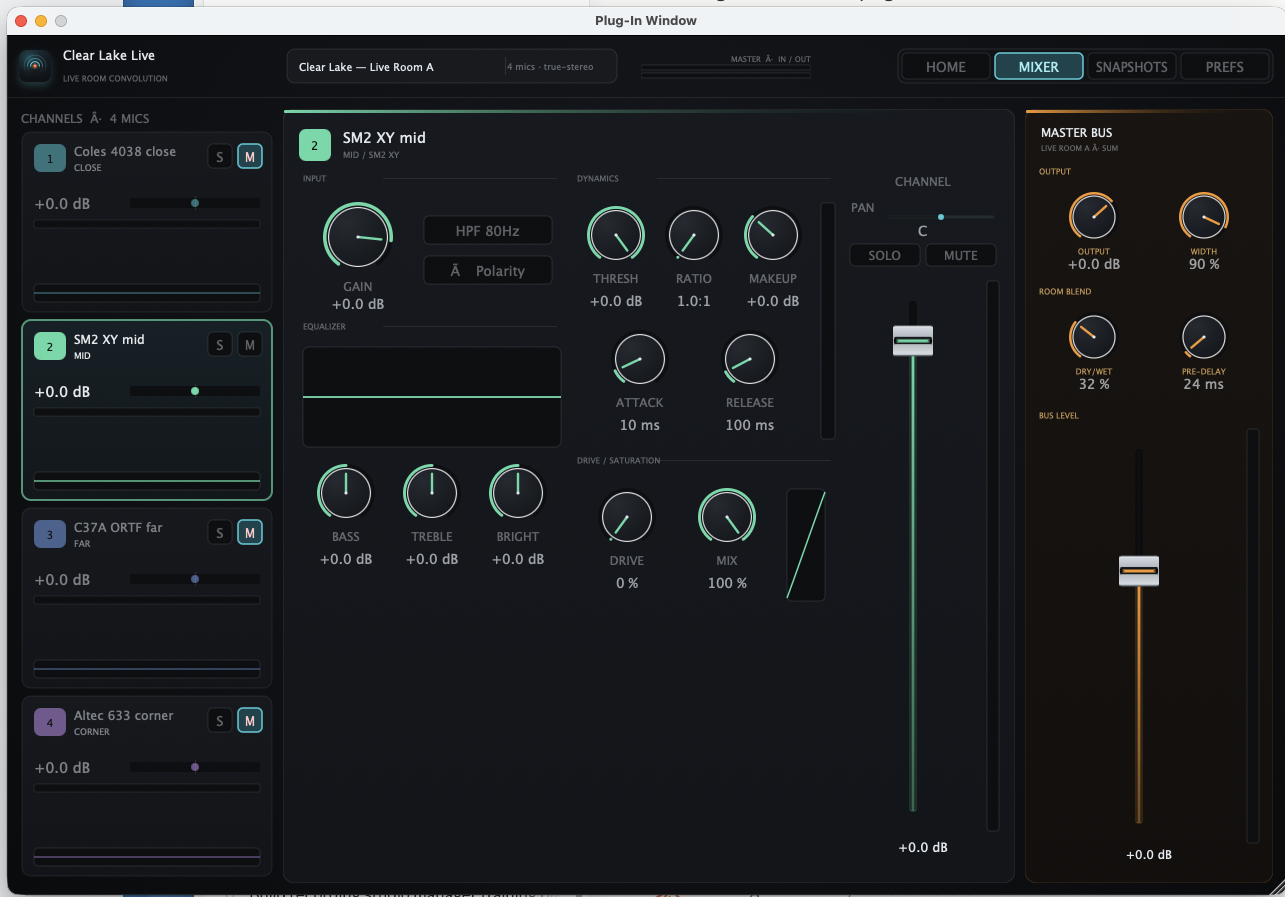 Studio A mixer